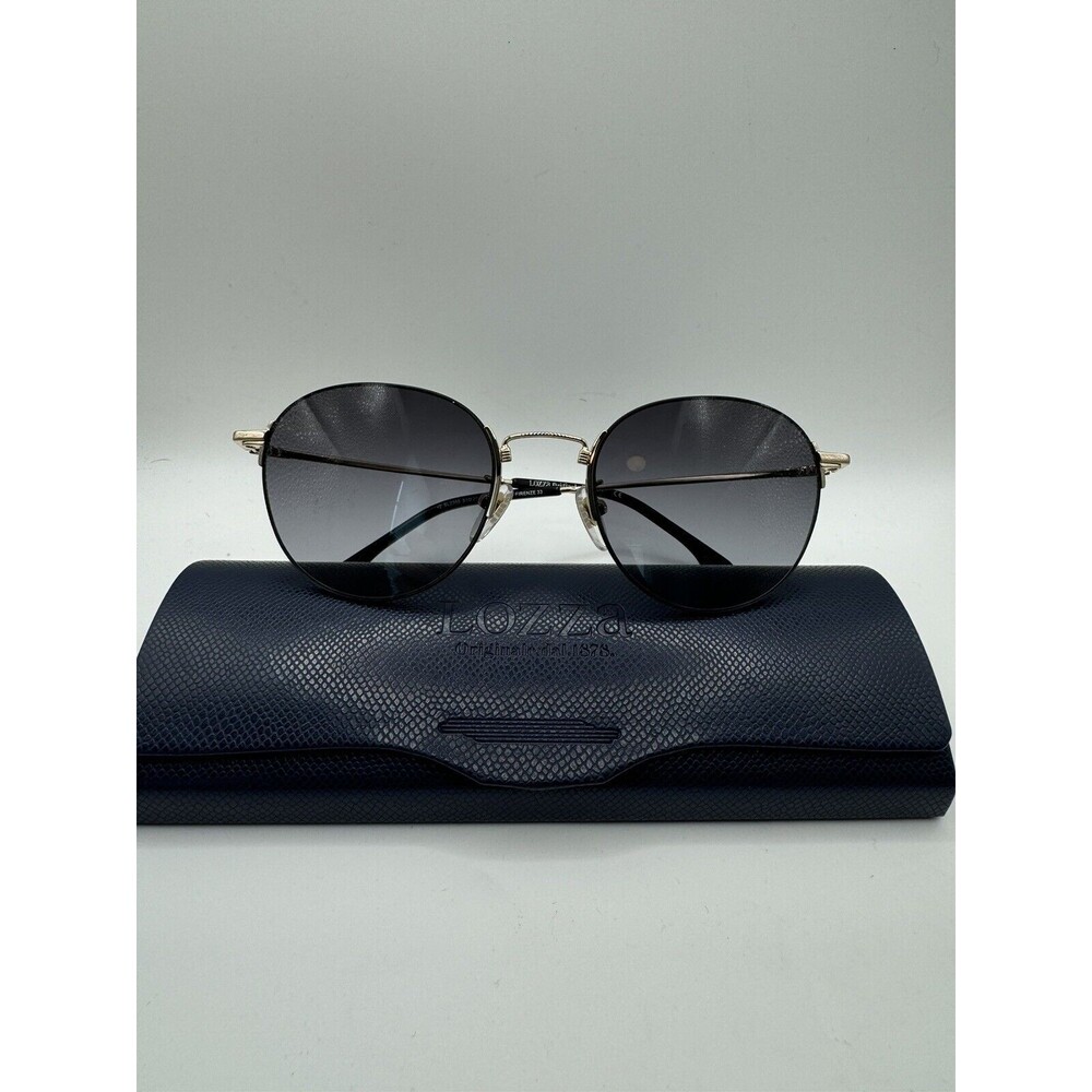 Designer Sunglasses NWT - Lozza SL2355 - Round Gold Rimless - Retail $300+